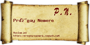 Prágay Nemere névjegykártya